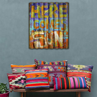 Here Comes the Sun - Corrugated Metal Wall Art Corrugated Wall Art Shelle Lindholm