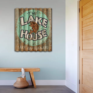 The Lake House - Corrugated Metal Wall Art Corrugated Wall Art Meissenburg Designs