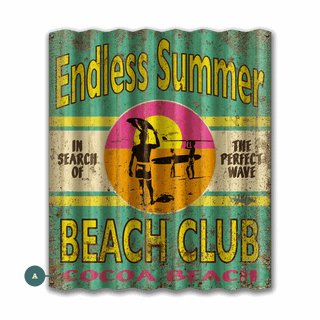 The Endless Summer: Cocoa Beach - Corrugated Metal Wall Art Corrugated Metal Bruce Brown Films