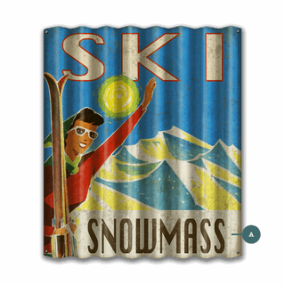 Waving Skier - Corrugated Metal Wall Art Corrugated Wall Art Meissenburg Designs