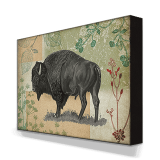 Wildwood Bison - Metal Box Art Metal Box Art Old Wood Signs