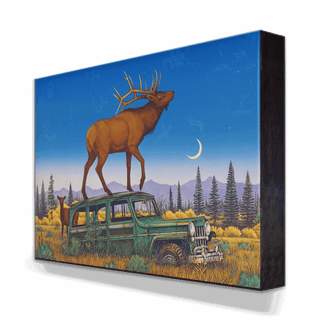 Outside Chance Elk - Metal Box Art Metal Box Art Monte Dolack