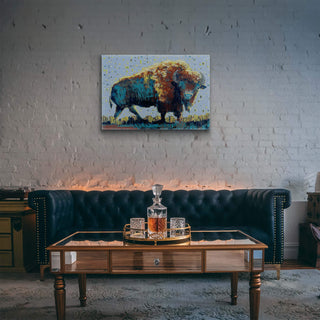 Midnight Buffalo - Metal Box Art Metal Box Wall Art Shelle Lindholm