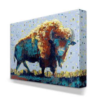 Midnight Buffalo - Metal Box Art Metal Box Wall Art Shelle Lindholm