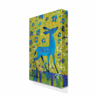 Blue Fawn in Morning Glory - Metal Box Art Metal Box Art Shelle Lindholm