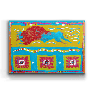 Running Bull - Metal Box Art Metal Box Wall Art Shelle Lindholm