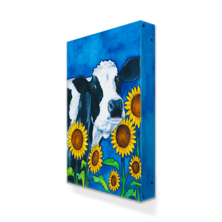 Daisey and the Sunflowers - Metal Box Art Metal Box Wall Art Karen Savory