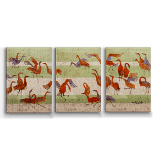 Return of the Sandhill Cranes: 3-Piece Metal Box Art Metal Box Art Shelle Lindholm