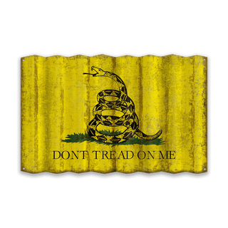 Gadsden Flag - Corrugated Metal Wall Art Corrugated Metal Meissenburg Designs