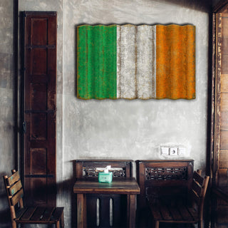 Irish Flag - Corrugated Metal Wall Art Corrugated Metal Meissenburg Designs