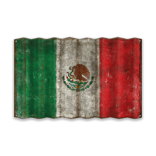 Mexican Flag - Corrugated Metal Wall Art Corrugated Metal Meissenburg Designs