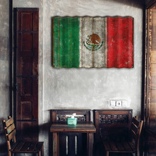 Mexican Flag - Corrugated Metal Wall Art Corrugated Metal Meissenburg Designs