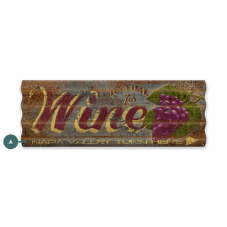 It's Time For Wine - Corrugated Metal Wall Art Corrugated Metal Marty Mummert Studio