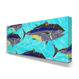 School of Bluefin - Metal Box Art Metal Box Art FishAye Trading Company