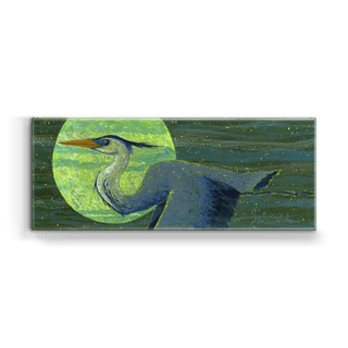 Fly By Night Blue Heron - Metal Box Art Metal Box Wall Art Shelle Lindholm