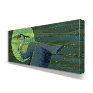 Fly By Night Blue Heron - Metal Box Art Metal Box Wall Art Shelle Lindholm