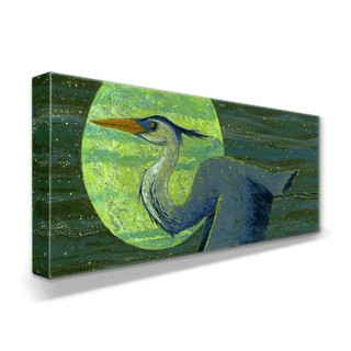 Fly By Night Blue Heron - Metal Box Art Metal Box Wall Art Shelle Lindholm