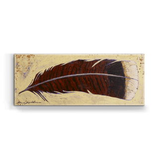 Rustic Turkey Feathers (Right) - Metal Box Art Metal Box Art Shelle Lindholm