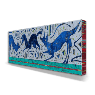 Wild Blue Yonder 2 - Metal Box Art Metal Box Wall Art Shelle Lindholm