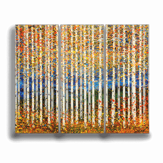 Fall Aspens - 3-Panel Metal Box Art Metal Box Art Nancy Seiler