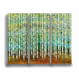 Spring Aspens - 3-Panel Metal Box Art Metal Box Art Nancy Seiler