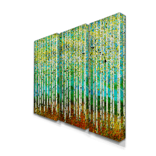 Spring Aspens - 3-Panel Metal Box Art Metal Box Art Nancy Seiler