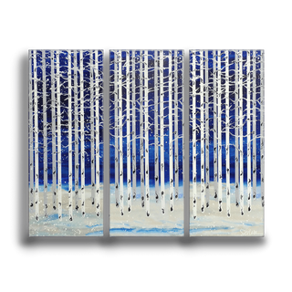 Winter of Spring Aspens - 3-Panel Metal Box Art Metal Box Art Nancy Seiler