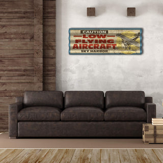 Low Flying Aircraft - Corrugated Metal Wall Art Corrugated Metal Old Wood Signs