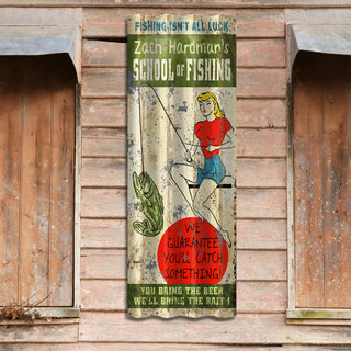 School of Fishing - Corrugated Metal Wall Art Corrugated Wall Art Meissenburg Designs