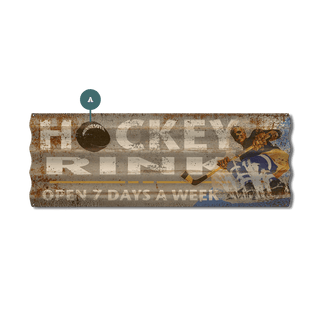 Hockey Rink - Corrugated Metal Wall Art Corrugated Wall Art Meissenburg Designs