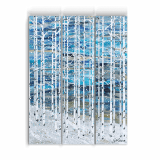 Skiing in the Forest - 3-Panel Metal Box Art Metal Box Art Nancy Seiler