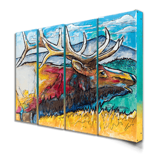 Elk Tetra: 4-Piece Metal Box Art Metal Box Art Ed Anderson