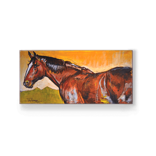 Horse in the Sunset Glow: Metal Box Art Metal Box Art Ed Anderson