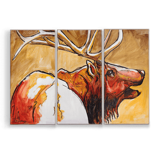 Red Bull Elk: 3-Piece Metal Box Art Metal Box Art Ed Anderson
