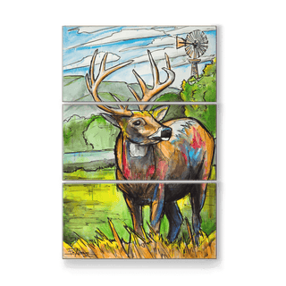The Watchful Whitetail: 3-Piece Metal Box Art Metal Box Art Ed Anderson