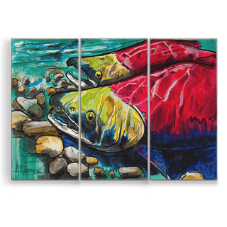 Sockeye Salmon: 3-Piece Metal Box Art Metal Box Art Ed Anderson