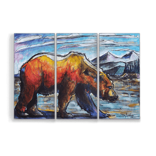 Grizzly Country: 3-Piece Metal Box Art Metal Box Art Ed Anderson