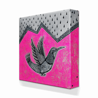 El Colibri 1: Hummingbird in Pink - Metal Box Art Metal Box Wall Art Shelle Lindholm