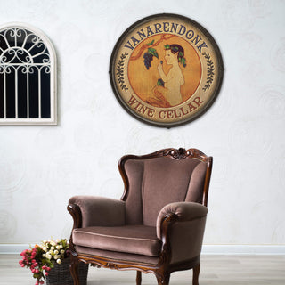 Pan's Wine Cellar- Barrel End Wall Art Barrel Ends Meissenburg Designs