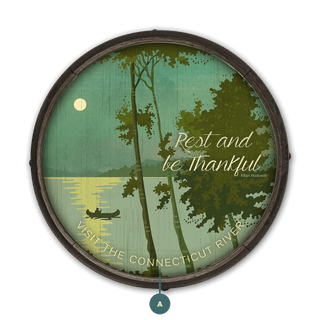 Rest and Be Thankful - Barrel End Wall Art Barrel Ends Old Wood Signs