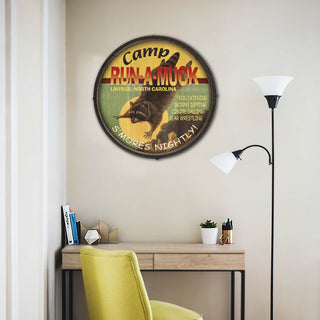 Camp Run-a-Muck - Barrel End Wall Art Barrel Ends Meissenburg Designs