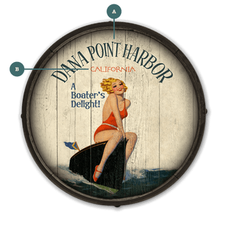 A Boater's Delight - Barrel End Wall Art Barrel Ends Old Wood Signs