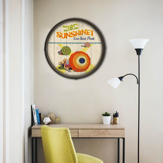 Soak Up Some Sunshine! - Barrel End Wall Art Barrel Ends Meissenburg Designs