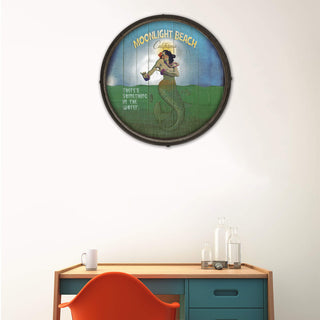 Mermaid Mystique at Moonlight (G) - Barrel End Wall Art Barrel Ends Meissenburg Designs