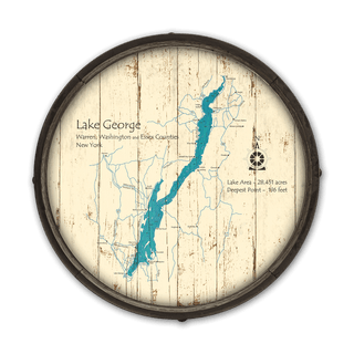 Lake George, New York on a Barrel End Barrel Ends Lake Art