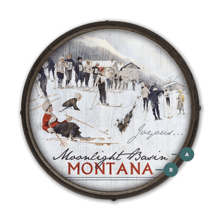 Joyous Skiing - Barrel End Wall Art Barrel End Wall Art Meissenburg Designs