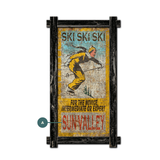 SKI SKI SKI - Framed Wall Art Brick Ghost Signs Meissenburg Designs