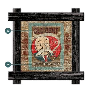 Old Gent Pipe Tobacco - Framed Wall Art Brick Ghost Signs Anderson Design Group