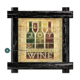 Enjoy Wine - Framed Wall Art Brick Ghost Signs Anderson Design Group