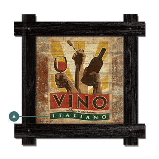 Vino Italiano - Framed Wall Art Brick Ghost Signs Anderson Design Group